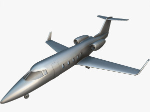 Learjet 55 - 3D Printable Model 3D प्रिंट मॉडल