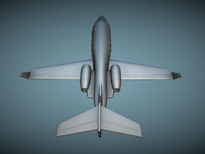 Learjet 55 - 3D Printable Model Model Cetak 3D