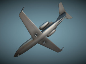 Learjet 55 - 3D Printable Model Model Cetak 3D