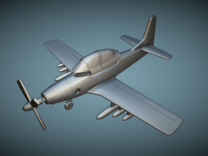 North American YAT-28E Trojan - 3D Printable Model 3D 프린트 모델