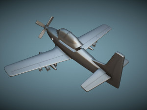 North American YAT-28E Trojan - 3D Printable Model 3D 프린트 모델