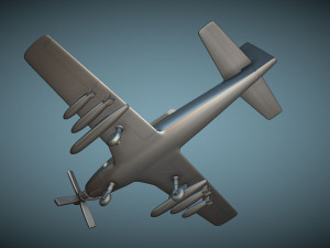 North American YAT-28E Trojan - 3D Printable Model 3D 프린트 모델