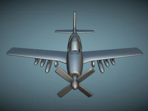 North American YAT-28E Trojan - 3D Printable Model 3D Print Model