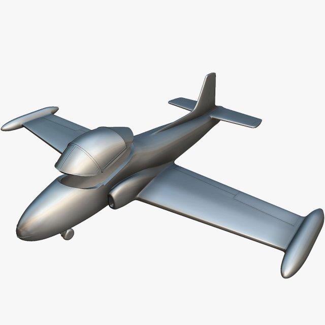 BAC Jet Provost T5A - 3D Printable Model Modèles 3D en vedette .c4d .max .obj .3ds .fbx .stl .blend 