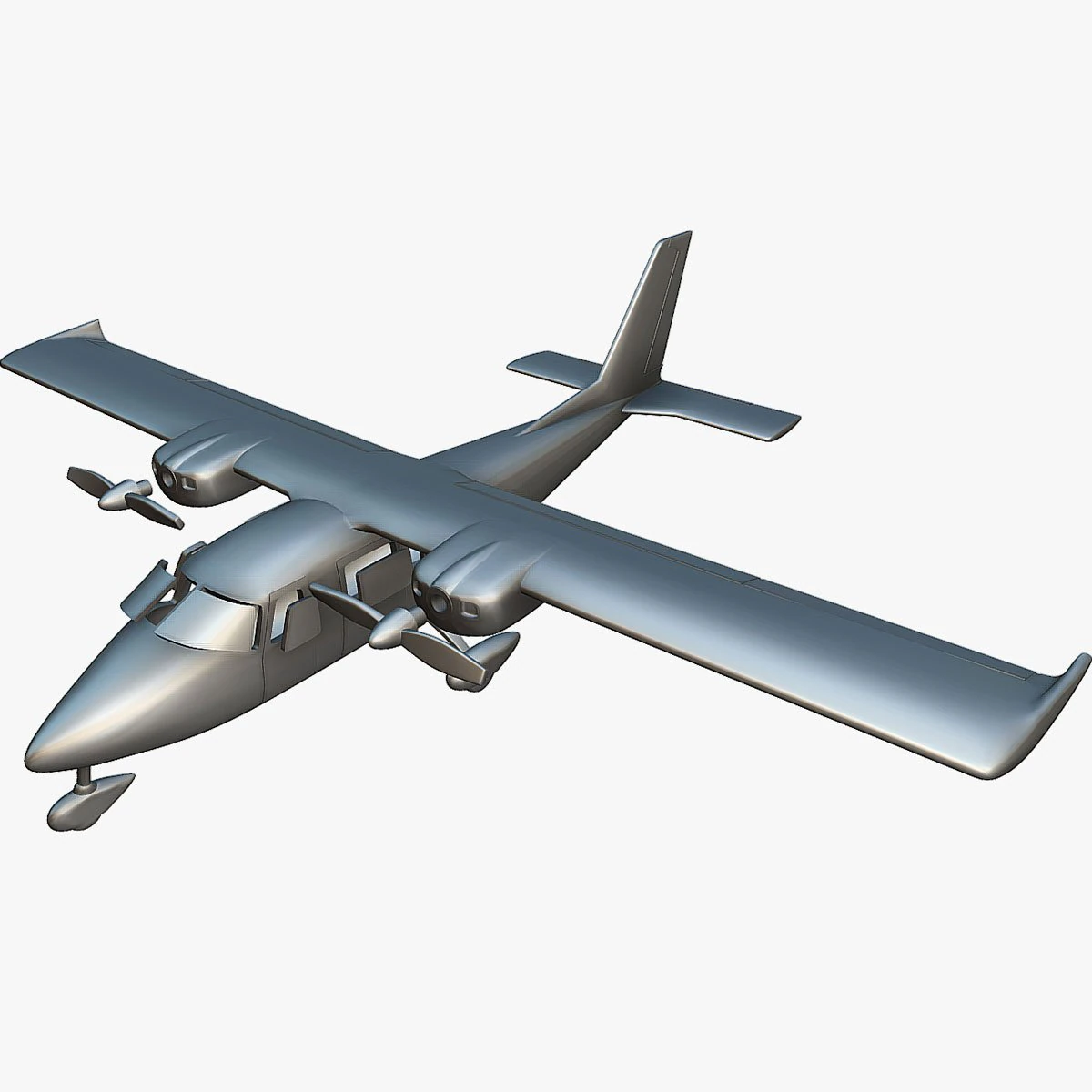 Partenavia P-68C Victor - 3D Printable Model 3D Print Model .c4d .max .obj .3ds .fbx .stl .blend 