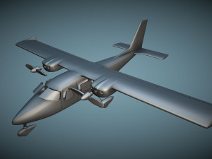Partenavia P-68C Victor - 3D Printable Model Modelo de Impressão 3D
