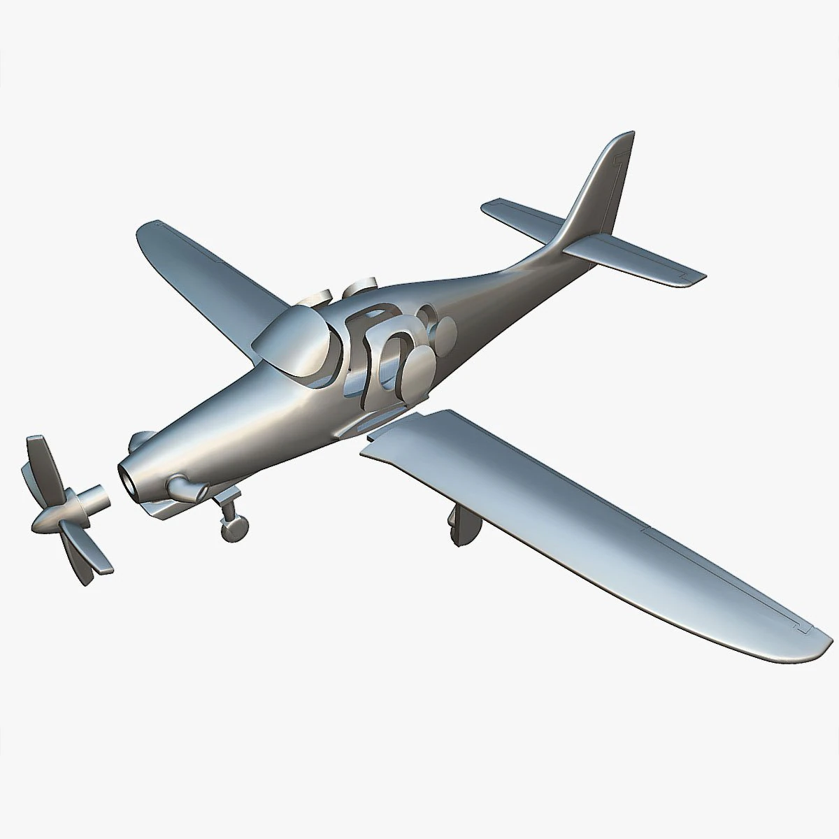 Lancair Evolution - 3D Printable Model 3D Print Model .c4d .max .obj .3ds .fbx .stl .blend