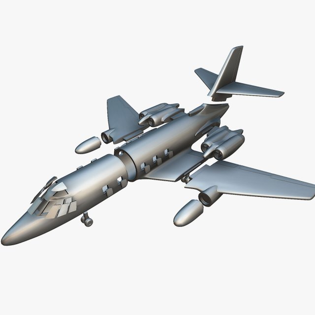 Lockheed C-140 JetStar - 3D Printable Model 3Dプリントモデル .c4d .max .obj .3ds .fbx .stl .blend 