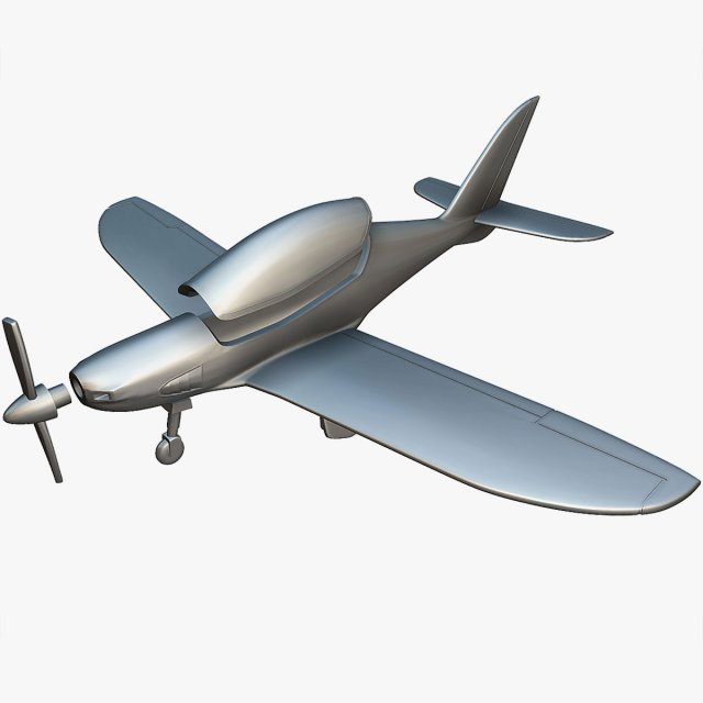 Shark Aero - 3D Printable Model Model Cetak 3D .c4d .max .obj .3ds .fbx .stl .blend