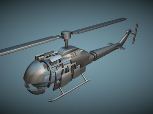 Fairchild Hiller FH-1100 - 3D Printable Model 3D Принт Модель