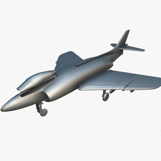 Supermarine Scimitar - 3D Printable Model 3D प्रिंट मॉडल .c4d .max .obj .3ds .fbx .stl .blend