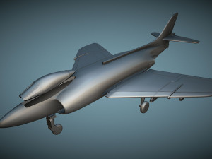 Supermarine Scimitar - 3D Printable Model 3D प्रिंट मॉडल