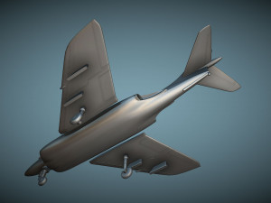 Supermarine Scimitar - 3D Printable Model 3D प्रिंट मॉडल