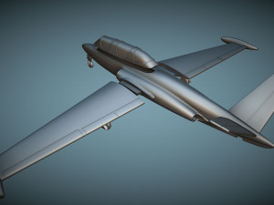 Fouga CM-170 Magister - 3D Printable Model Modèles 3D en vedette