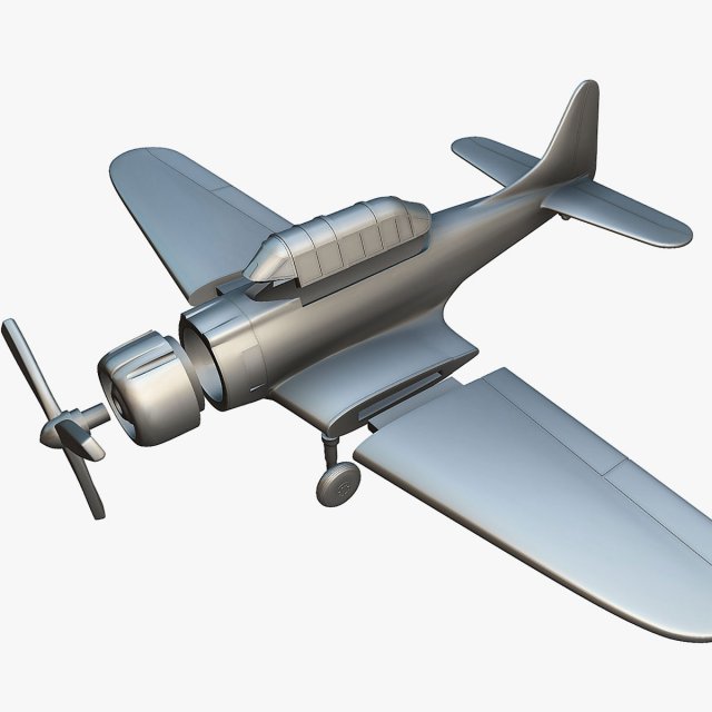 Douglas SBD Dauntless - 3D Printable Model 3D 프린트 모델 .c4d .max .obj .3ds .fbx .stl .blend
