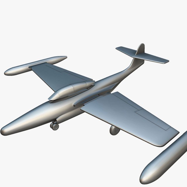 Northrop F-89D Scorpion - 3D Printable Model 3D-Druckmodell .c4d .max .obj .3ds .fbx .stl .blend 