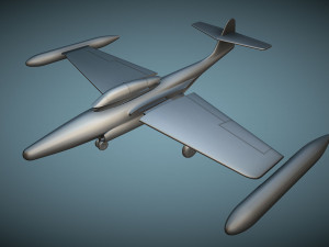 Northrop F-89D Scorpion - 3D Printable Model 3D-Druckmodell