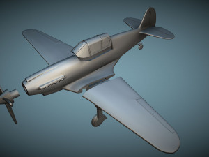 Curtiss XP-46 - 3D Printable Model 3D Print Model