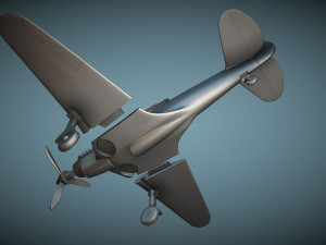 Curtiss XP-46 - 3D Printable Model 3D Print Model