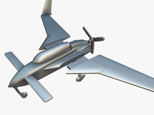 Rutan Model 61 Long-EZ - 3D Printable Model Modelo de Impressão 3D