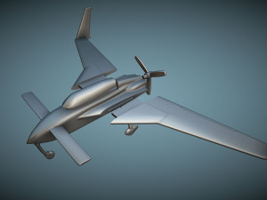 Rutan Model 61 Long-EZ - 3D Printable Model Modelo de impresión 3D