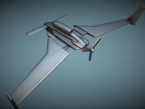Rutan Model 61 Long-EZ - 3D Printable Model Modelo de impresión 3D