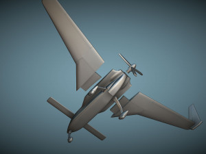 Rutan Model 61 Long-EZ - 3D Printable Model Modelo de impresión 3D