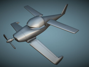 Rutan Model 54 Quickie Q2 - 3D Printable Model 3D Принт Модель