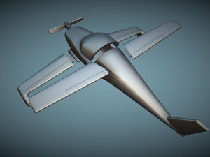Rutan Model 54 Quickie Q2 - 3D Printable Model 3D Принт Модель