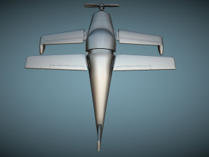 Rutan Model 54 Quickie Q2 - 3D Printable Model 3D Принт Модель