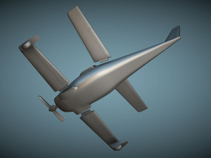 Rutan Model 54 Quickie Q2 - 3D Printable Model 3D Принт Модель