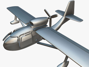 Republic RC-3 Seabee - 3D Printable Model 3D प्रिंट मॉडल