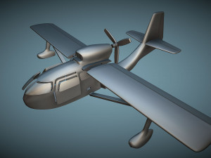 Republic RC-3 Seabee - 3D Printable Model 3D Baskı Modeli