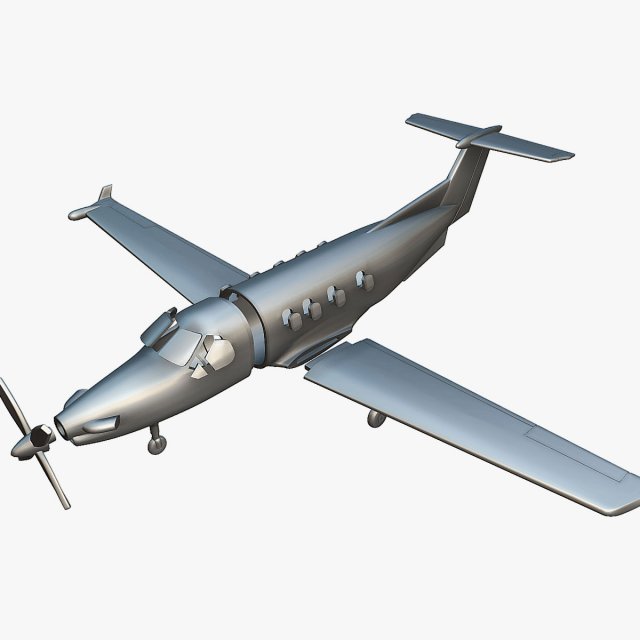 Pilatus PC-12 - 3D Printable Model 3D Print Model .c4d .max .obj .3ds .fbx .stl .blend 