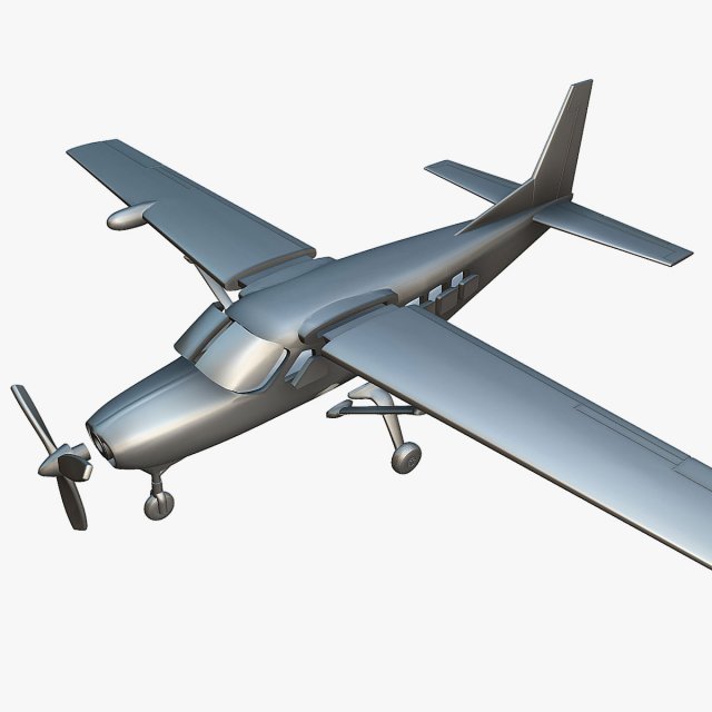 Cessna 208A Caravan - 3D Printable Model 3Dプリントモデル .c4d .max .obj .3ds .fbx .stl .blend 