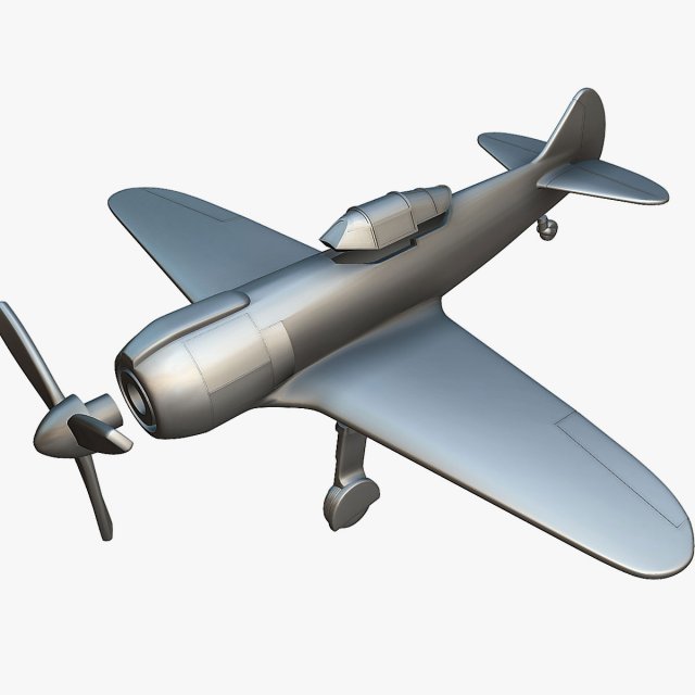 Lavochkin La-5FN - 3D Printable Model Modèles 3D en vedette .c4d .max .obj .3ds .fbx .stl .blend 