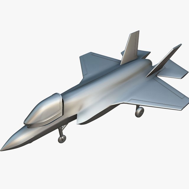 Lockheed Martin F-35B Lightning II - 3D Printable Model Modelo de Impressão 3D .c4d .max .obj .3ds .fbx .stl .blend 