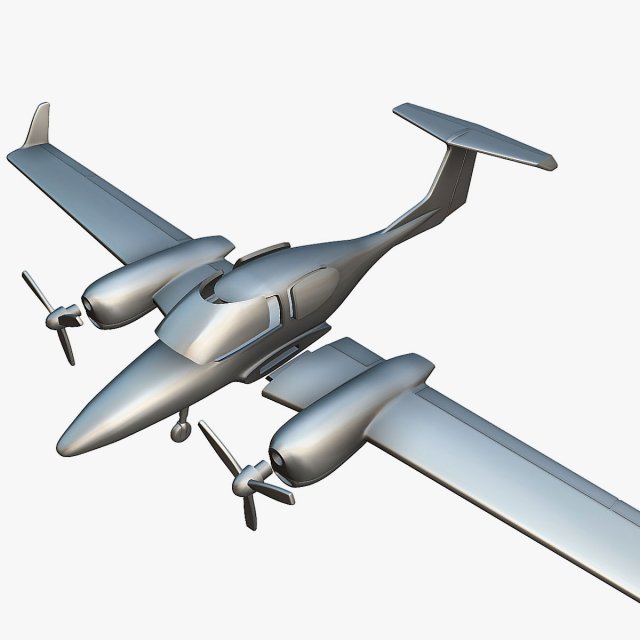 Diamond DA42 Twin Star - 3D Printable Model 3Dプリントモデル .c4d .max .obj .3ds .fbx .stl .blend 