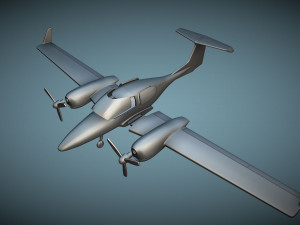 Diamond DA42 Twin Star - 3D Printable Model 3Dプリントモデル