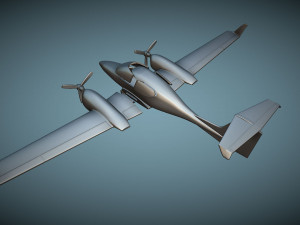 Diamond DA42 Twin Star - 3D Printable Model 3Dプリントモデル