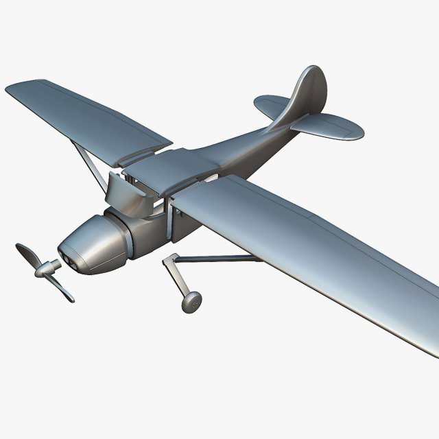 Cessna 170B - 3D Printable Model 3D-Druckmodell .c4d .max .obj .3ds .fbx .stl .blend 