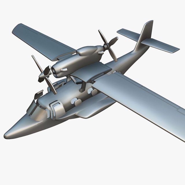 Dornier CD-2 Seastar - 3D Printable Model 3D Baskı Modeli .c4d .max .obj .3ds .fbx .stl .blend 