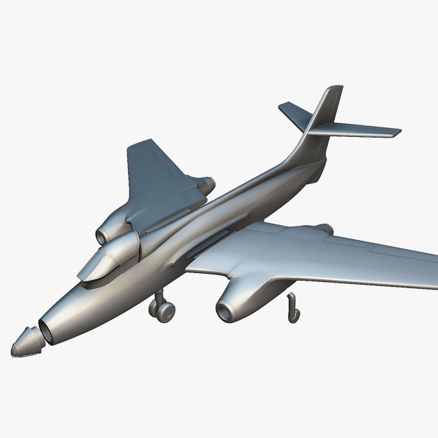 SNCASO Sud-Ouest SO4050 Vautour IIB - 3D Printable Model 3D Принт Модель .c4d .max .obj .3ds .fbx .stl .blend 