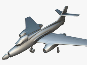 SNCASO Sud-Ouest SO4050 Vautour IIB - 3D Printable Model Modelo de Impressão 3D