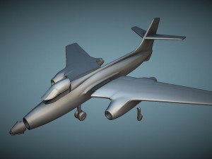 SNCASO Sud-Ouest SO4050 Vautour IIB - 3D Printable Model 3D Принт Модель