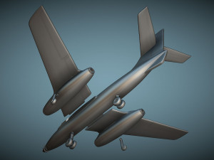 SNCASO Sud-Ouest SO4050 Vautour IIB - 3D Printable Model 3D Принт Модель
