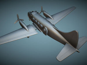 De Havilland DH-104 Dove - 3D Printable Model 3D 프린트 모델