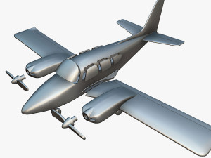 Gulfstream American GA-7 Cougar - 3D Printable Model 3D Print Model
