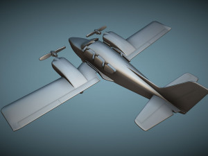 Gulfstream American GA-7 Cougar - 3D Printable Model Modelo de impresión 3D