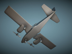 Gulfstream American GA-7 Cougar - 3D Printable Model Modelo de impresión 3D